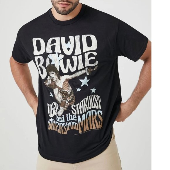 David Bowie Ziggy Stardust and the Spiders from Mars rock Official T-Shirt L NWT - Picture 1 of 4